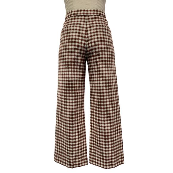 Sezane 'Martin' Brown Cotton Crop Trousers Size 38 - Picture 3 of 4